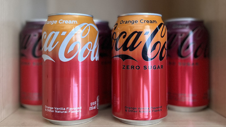 Coca-Cola Orange Cream cans with other Coke produtcs