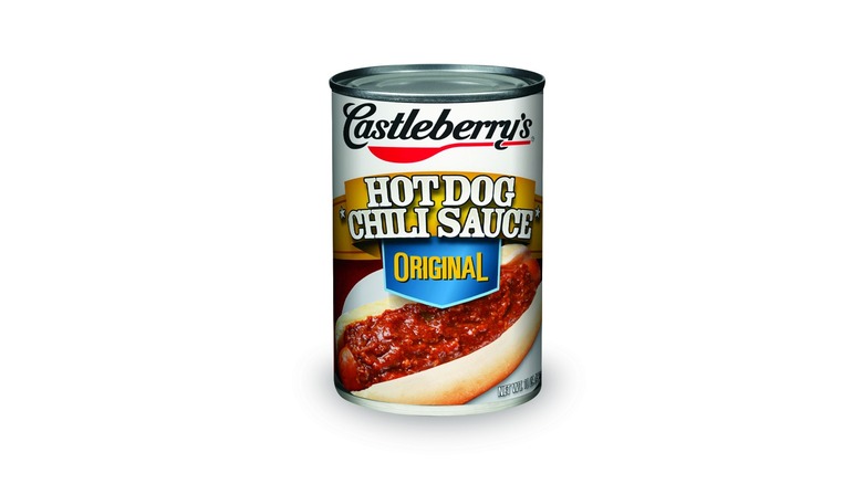 Can of hot dog chili sauce