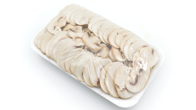 package of sliced mushrooms