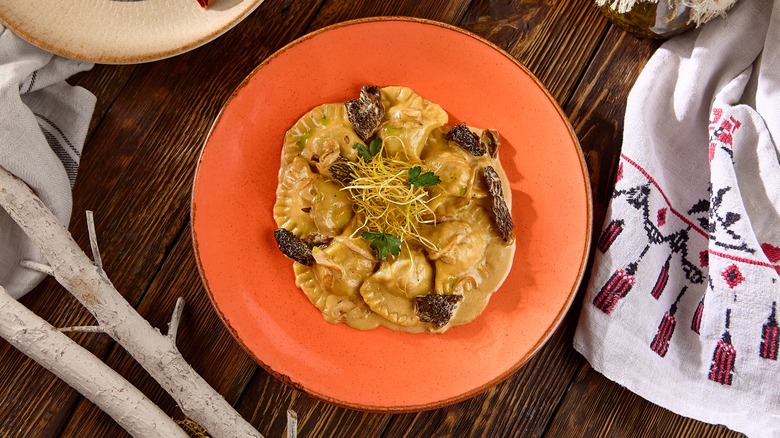 ravioli with morel mushrooms