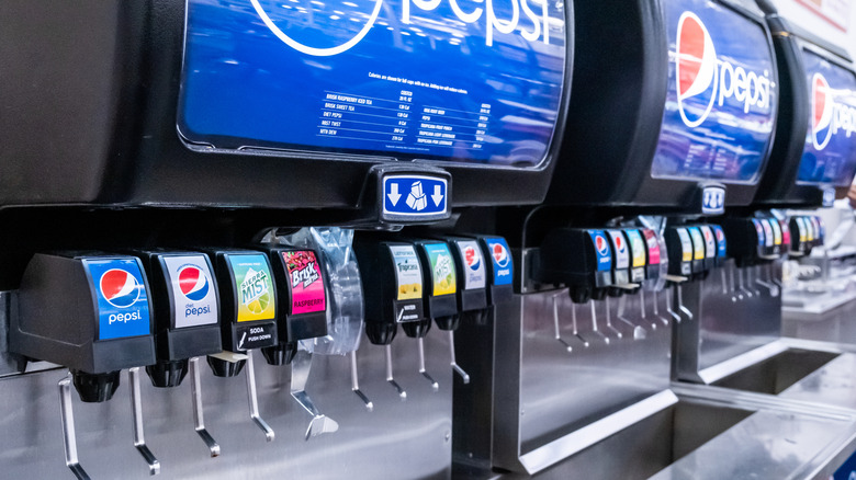 Soda machines at Costco