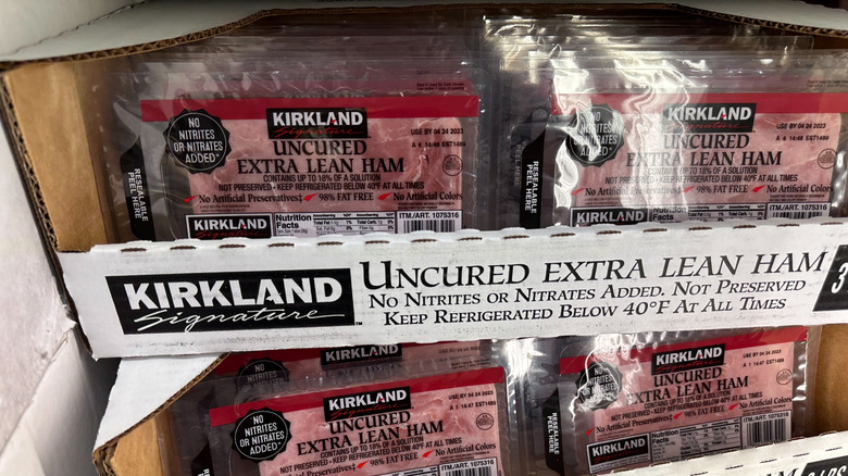 Kirkland Signature packaged deli meat in boxes