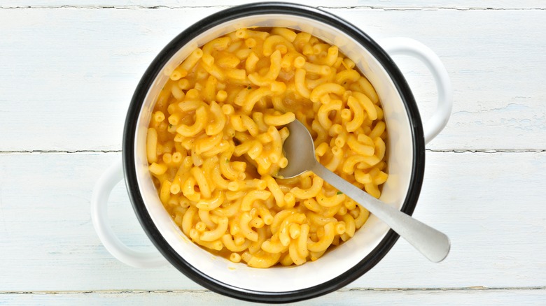 A bowl of mac and cheese