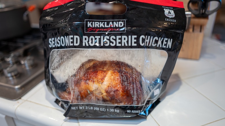 Costco rotisserie chicken in bag