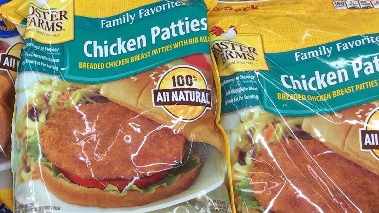 Foster Farms chicken patties in bag