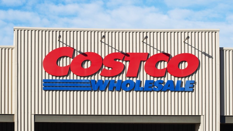 Costco sign at store entrance.