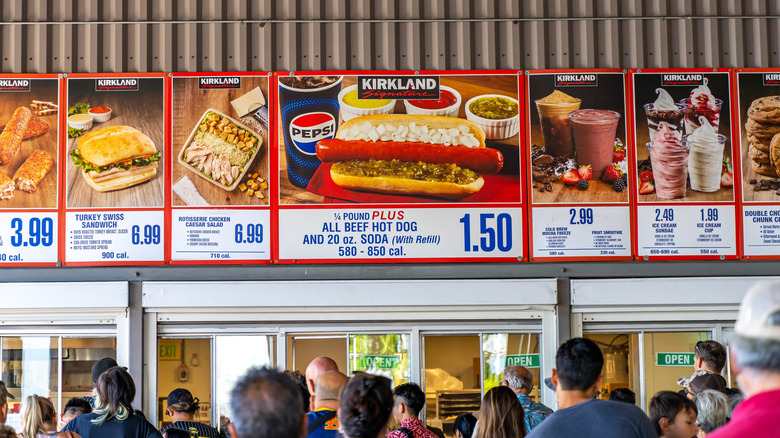 Costco food court signage