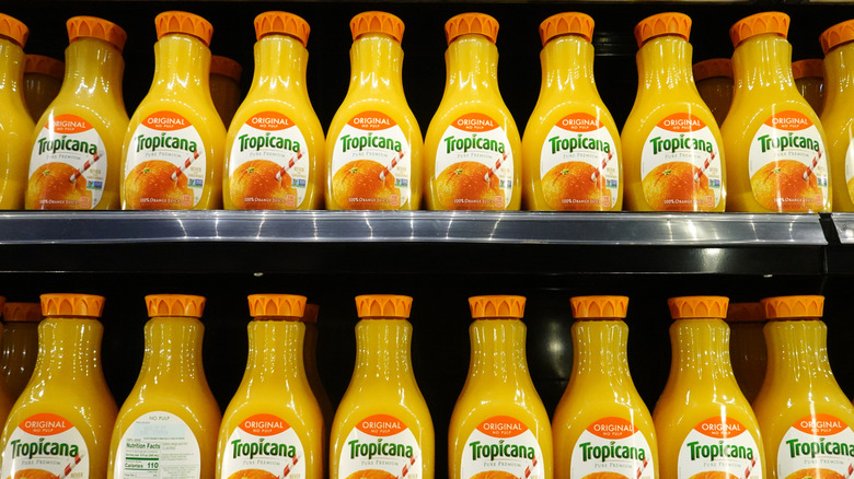 tropicana in fridge aisle