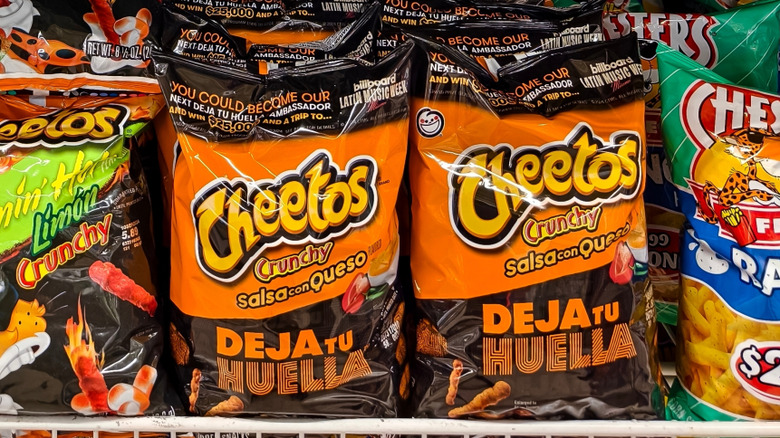 Assortment of Cheetos varieties including the rereleased Salsa Con Queso flavor.