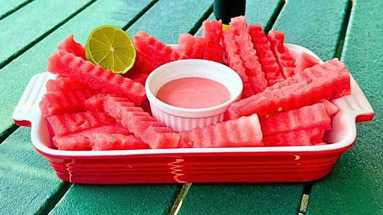 watermelon fries with lime