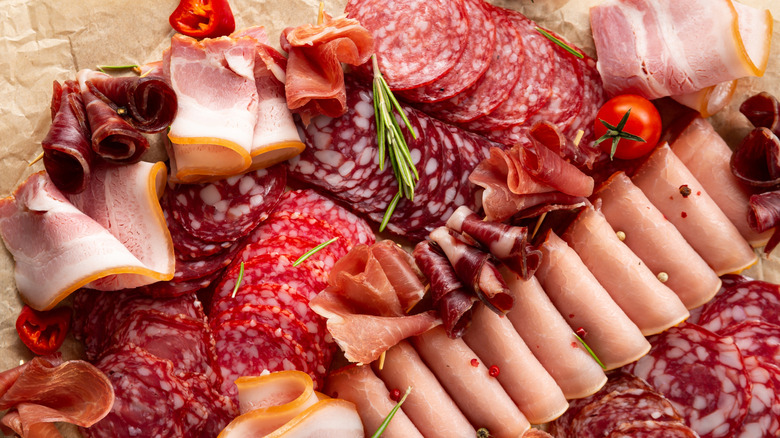 Assortment of deli meats