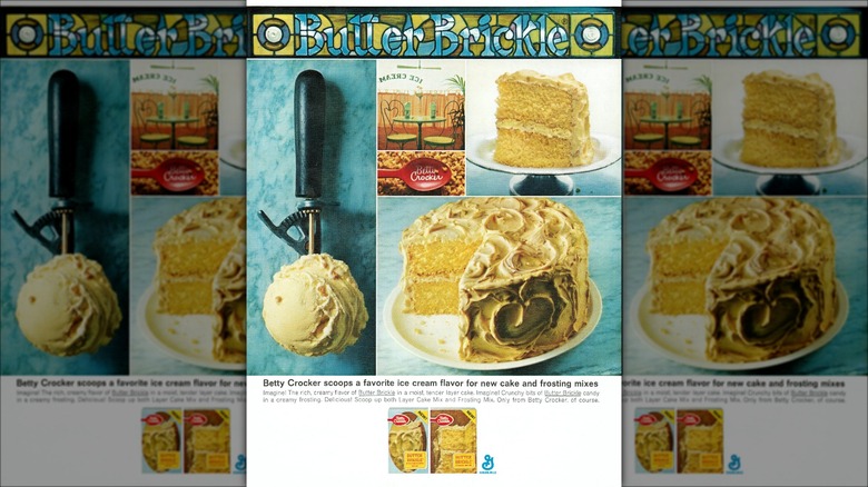 Vintage poster for Butter Brickle cake