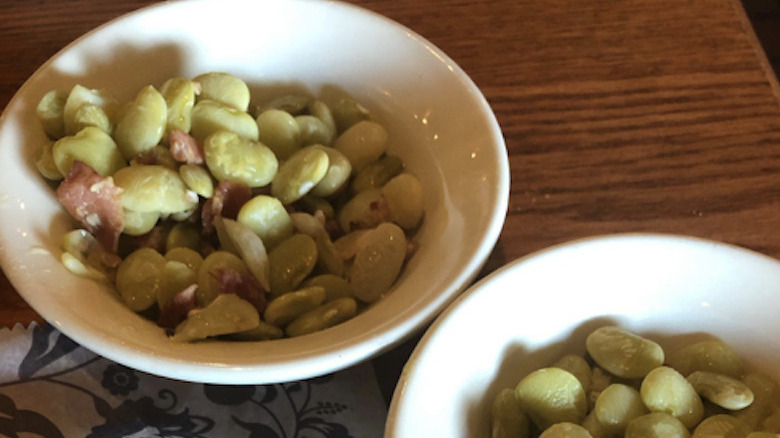 Lima beans in bowls at Cracker Barrel