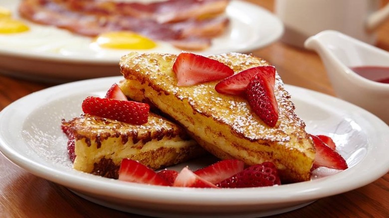 Strawberries and cream French toast