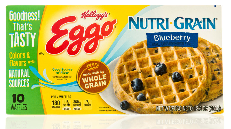 Box of Eggo Nutri-Grain Blueberry Waffles