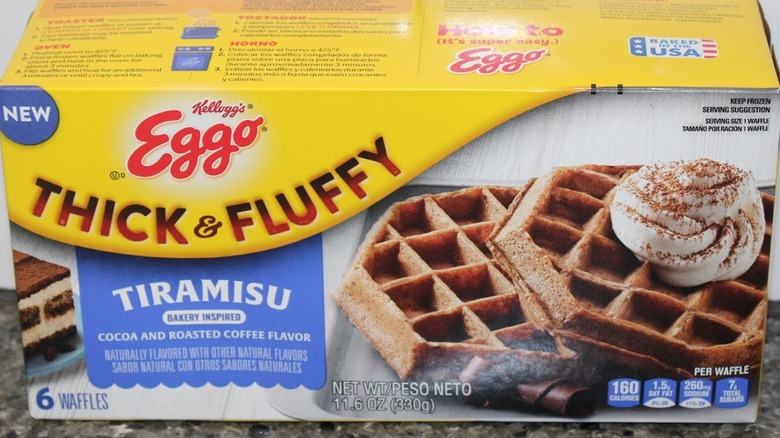 Box of Eggo Thick & Fluffy Tiramisu Waffles