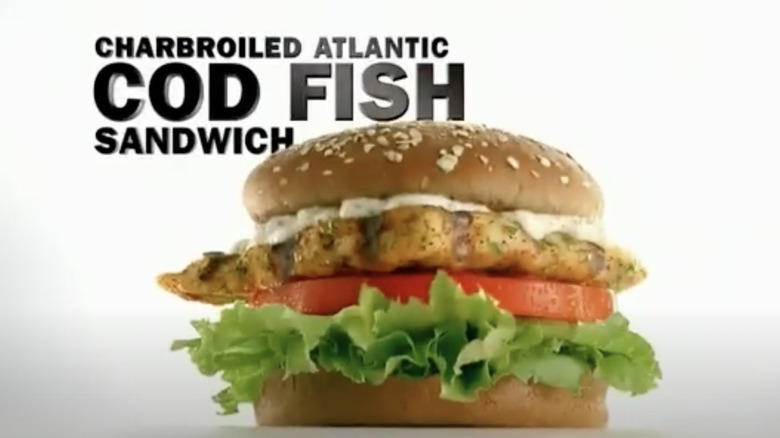 Ad for Carl's Jr. cod fish sandwich