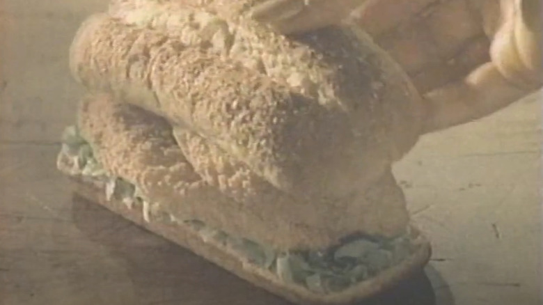 Long John Silver's fish sandwich in 1980s commercial