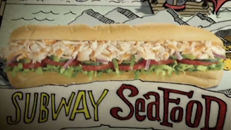 Subway seafood sandwich from commercial