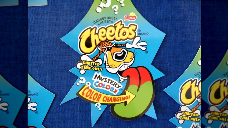 Cheetos Mystery Colorz sign