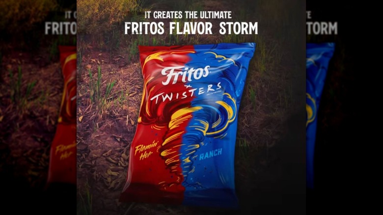 red and blue Fritos x Twister bag