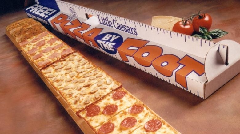 little caesars pizza by the foot