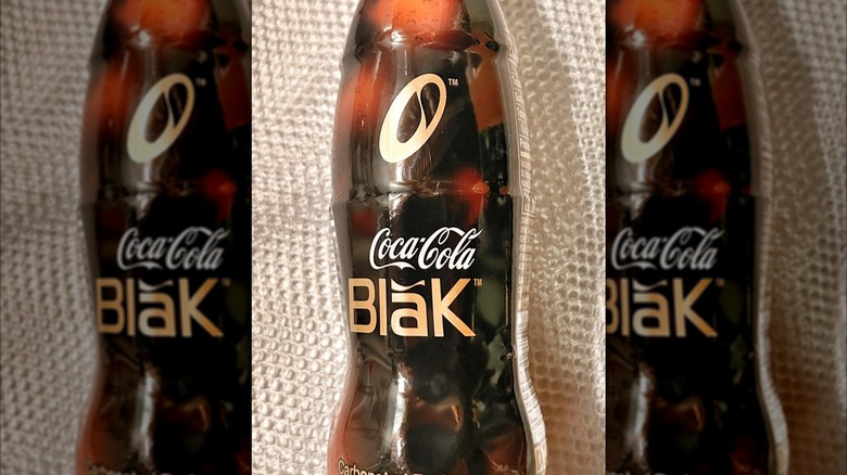 Plastic bottle of Coca-Cola Blak