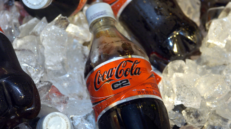 Bottles of discontinued Coca-Cola C2