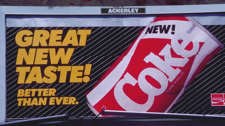 Billboard for New Coke in 1985