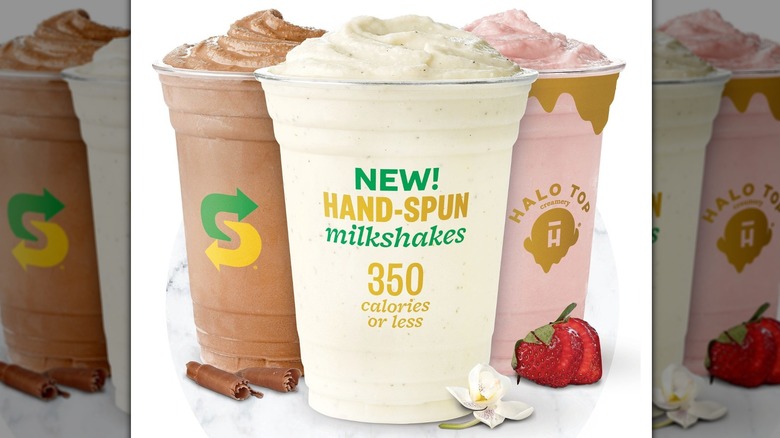 Subway Halo Top Milkshakes