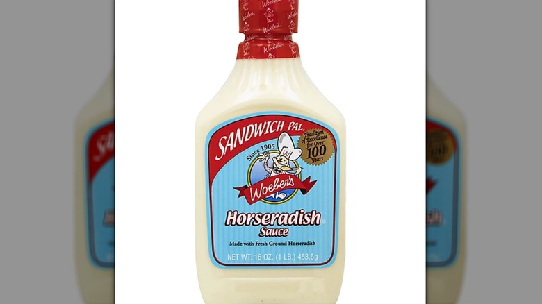 Tub of horseradish sauce