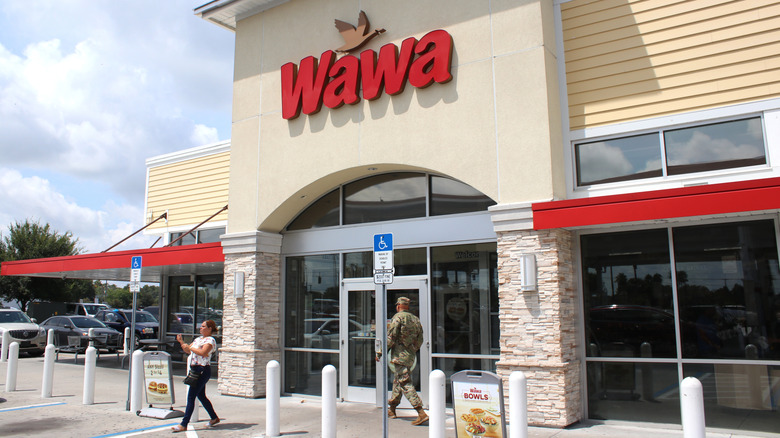 Entrance to Wawa convenience store