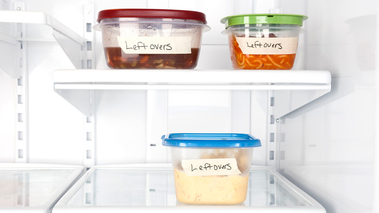 Leftovers in fridge