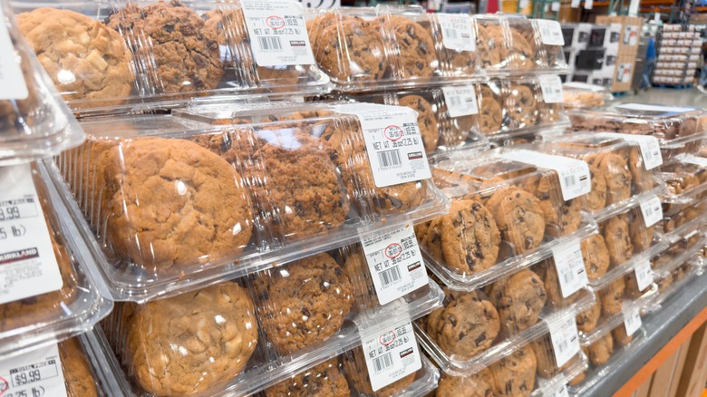 stacks of Costco cookie boxes