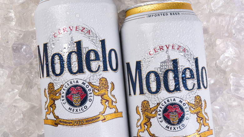 Modelo imported beer on ice