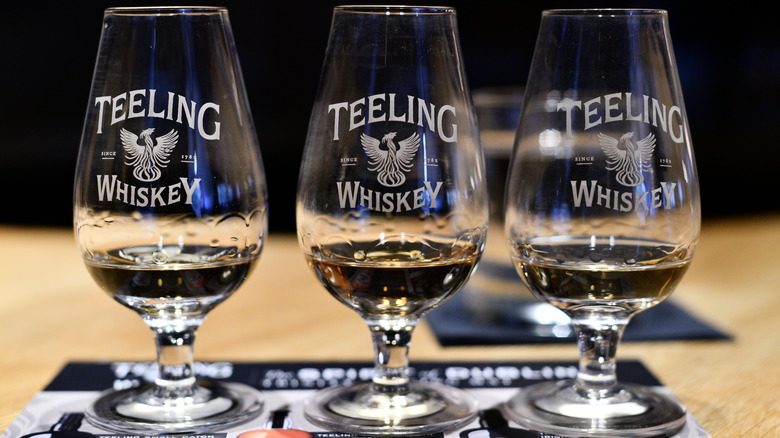 Whiskey glasses from the Teeling Distillery