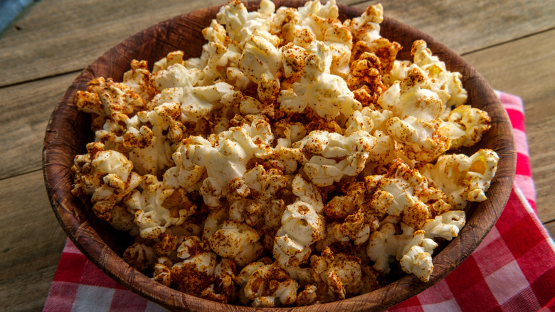 bowl of seasoned popcorn