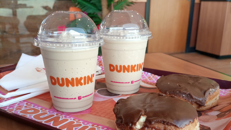 Drinks and donuts at Dunkin'