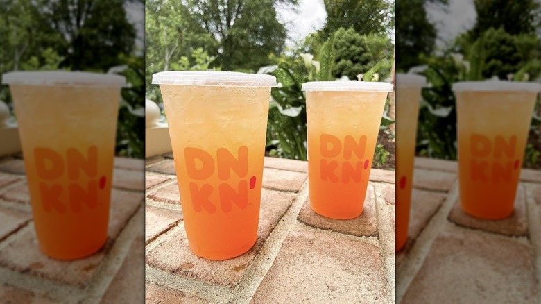 Two Dunkin' Peach Passion Refreshers