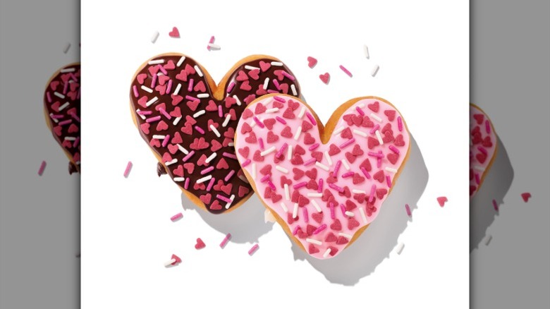 Dunkin' heart-shaped Valentine's Day donuts