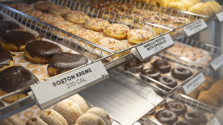 Dunkin' donut display case