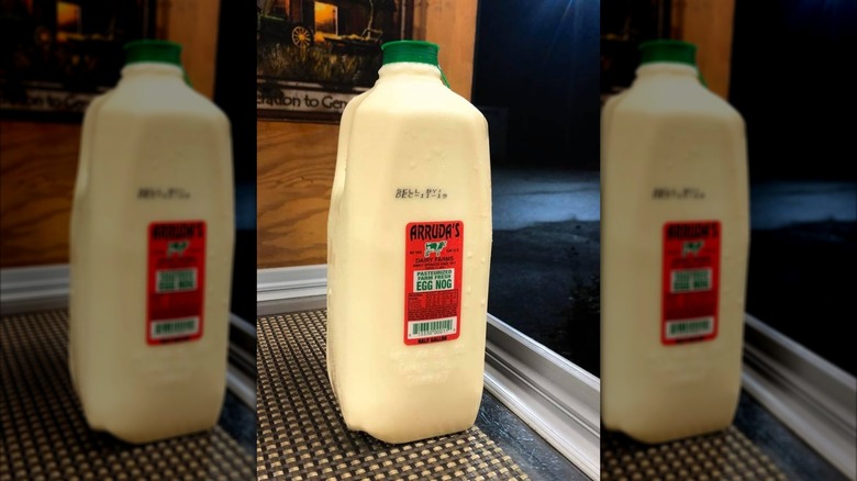 Bottle of Arruda's Dairy Farm Eggnog