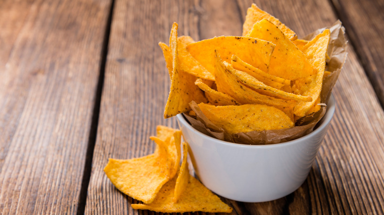 tortilla chips in a bowl