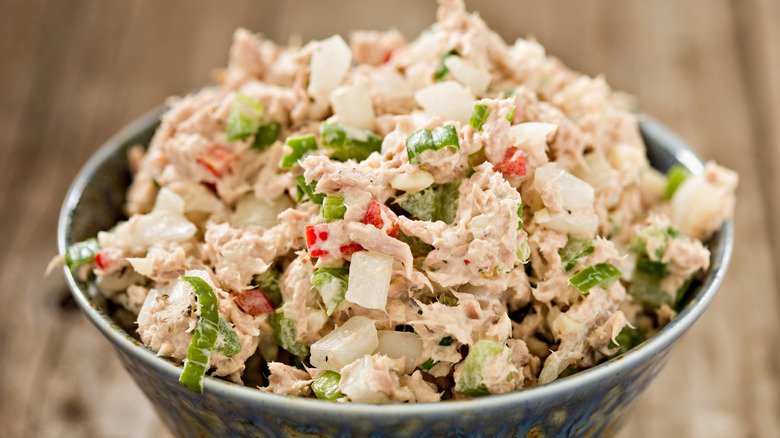 Tuna salad in a bowl