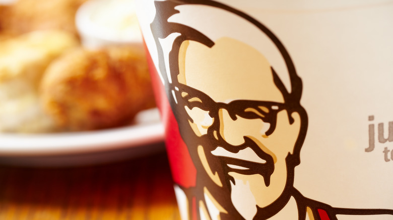 Close up of KFC mascot