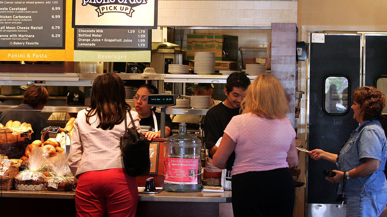 Customers at Corner Bakery Cafe