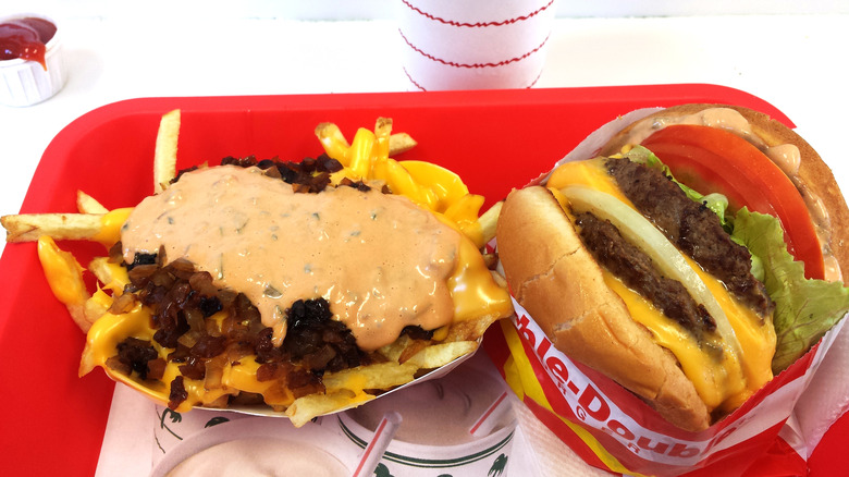 in-n-out double-double with animal fries