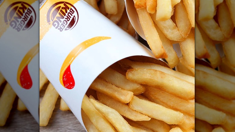 Burger King fries in carton