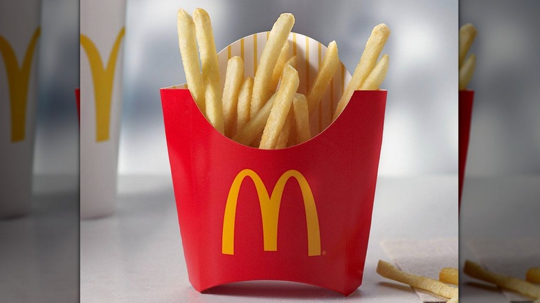 McDonald's fries in carton