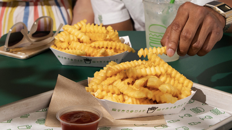 Shake Shack fries on tray